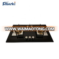 75cm width Temper glass gas Cooktop, gas Cooker Brass burner SG37513