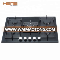 Gas cooktop tempered glass top 5 burners built in gas cooker